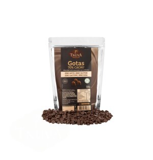 GOTAS DE CHOCOLATE 70% CACAU USO CULINÁRIO 500G